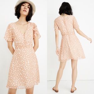 Madewell Ruched-Waist Mini Dress in Star Shower